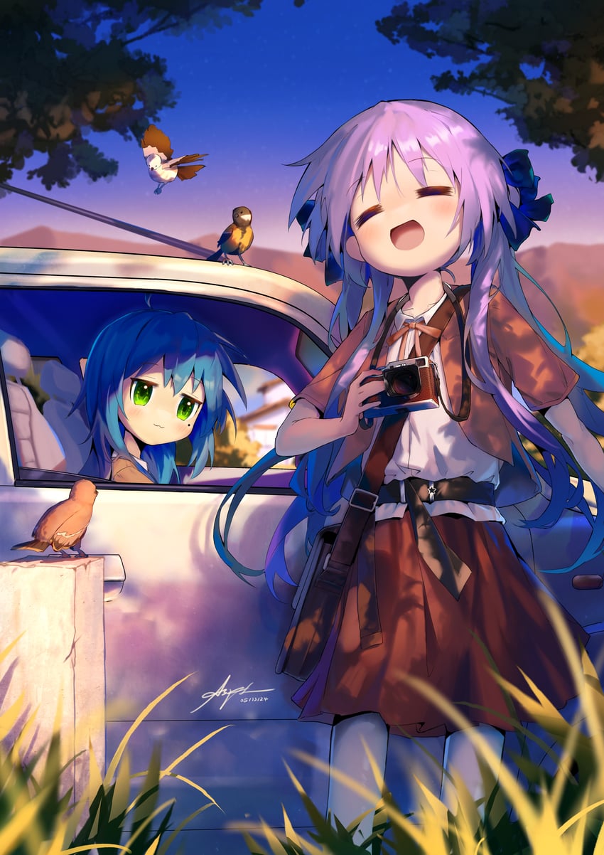 hiiragi kagami and izumi konata (lucky star) drawn by ap04astral