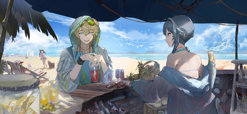eyjafjalla, la pluma, tequila, and jaye (arknights) drawn by huan_shi_tian_tong