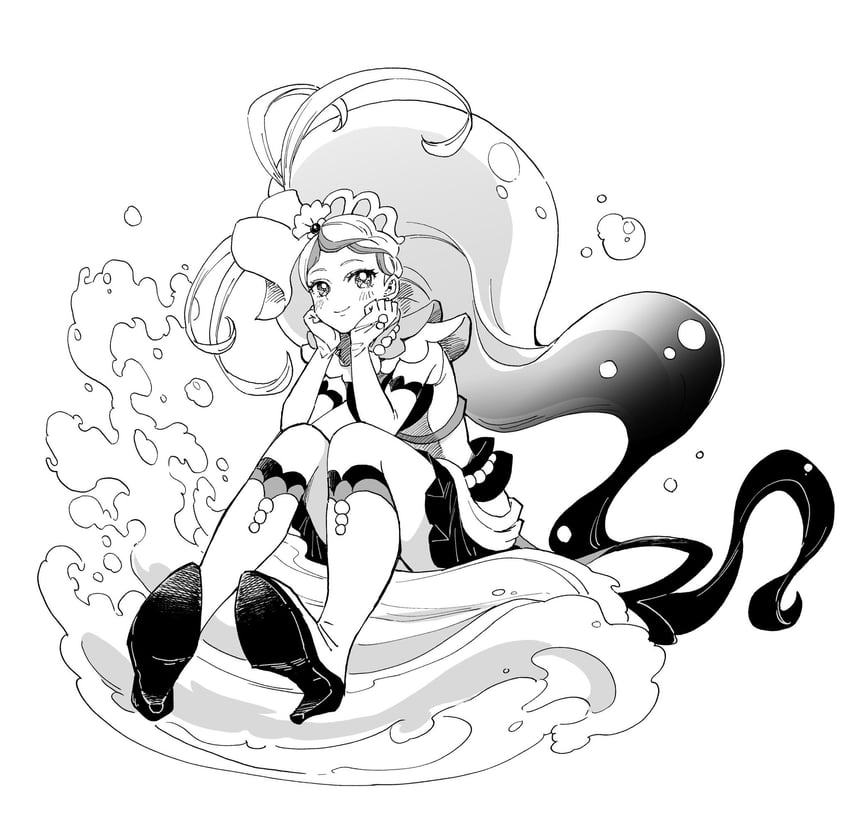 kaidou minami and cure mermaid (precure and 1 more) drawn by sharumon