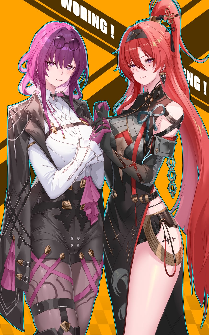 kafka and yinlin (honkai and 2 more) drawn by user_jcdv4842