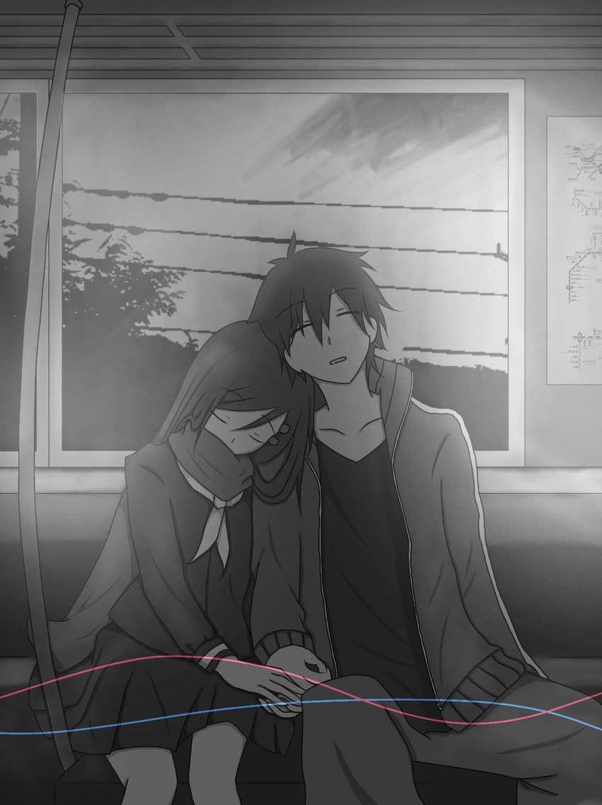 tateyama ayano and kisaragi shintarou (kagerou project and 1 more) drawn by missingstory0228