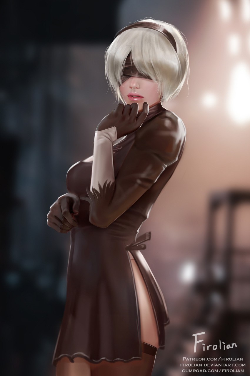 2b (nier and 1 more) drawn by firolian