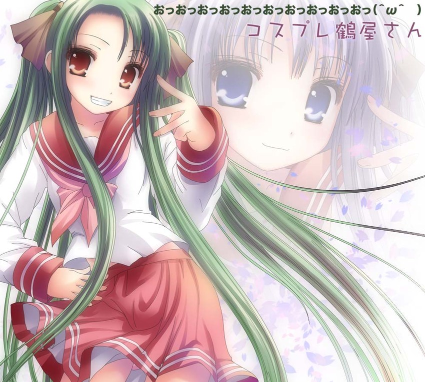 hiiragi kagami and tsuruya (suzumiya haruhi no yuuutsu and 1 more) drawn by namamo_nanase