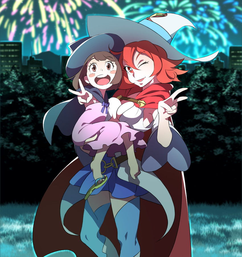 kagari atsuko and shiny chariot (little witch academia) drawn by fukushi_ryouhei