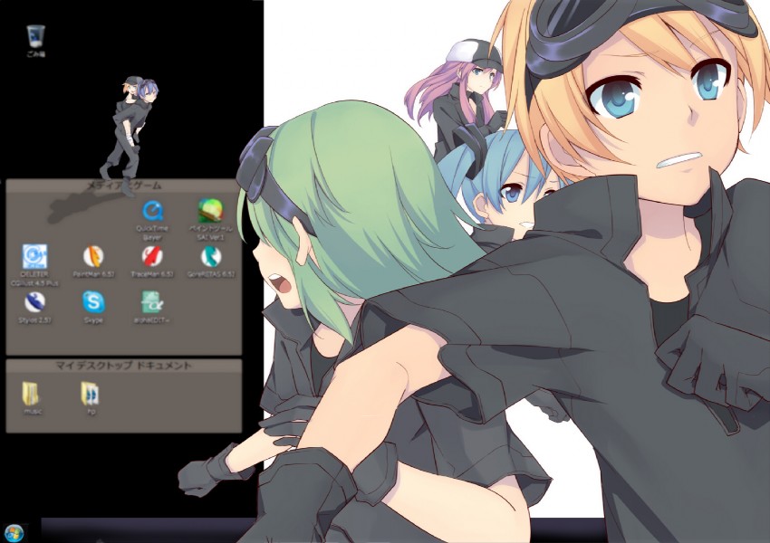 hatsune miku, kagamine rin, kagamine len, megurine luka, kaito, and 1 more (vocaloid and 4 more) drawn by kiya_machi