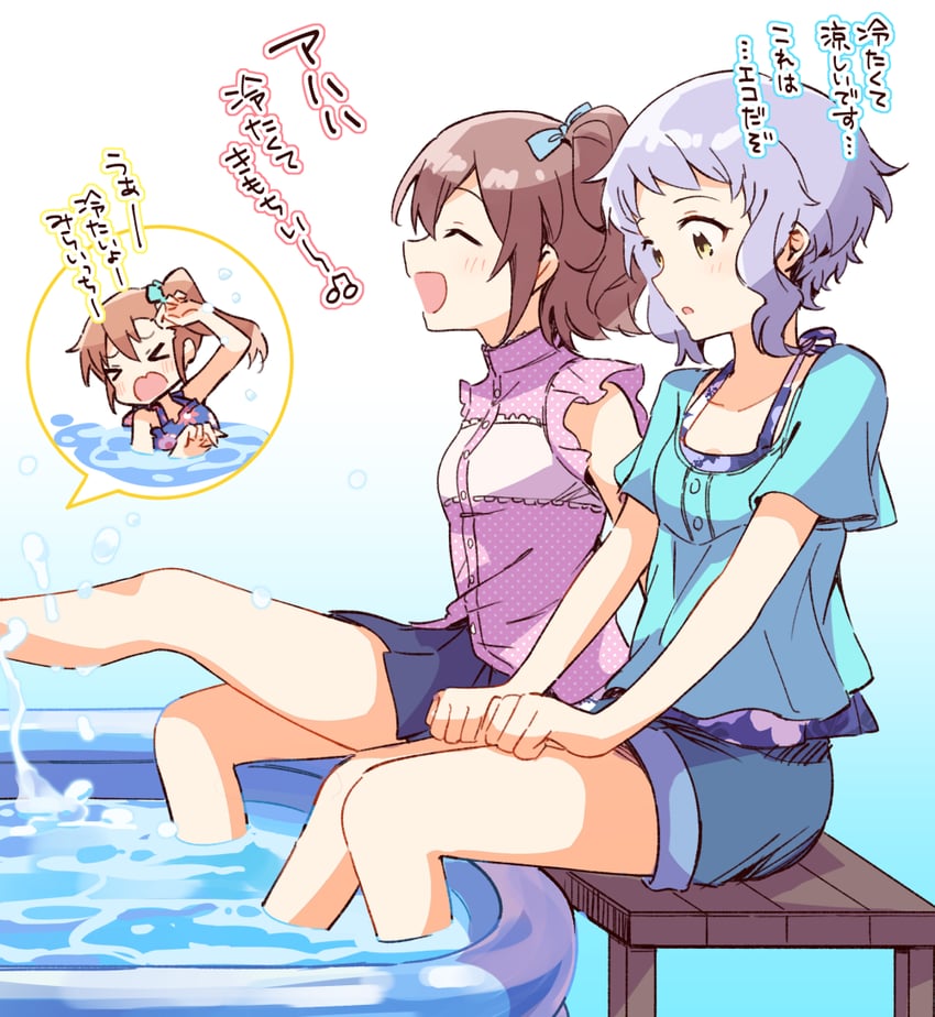 futami mami, makabe mizuki, and kasuga mirai (idolmaster and 1 more) drawn by kak_hac
