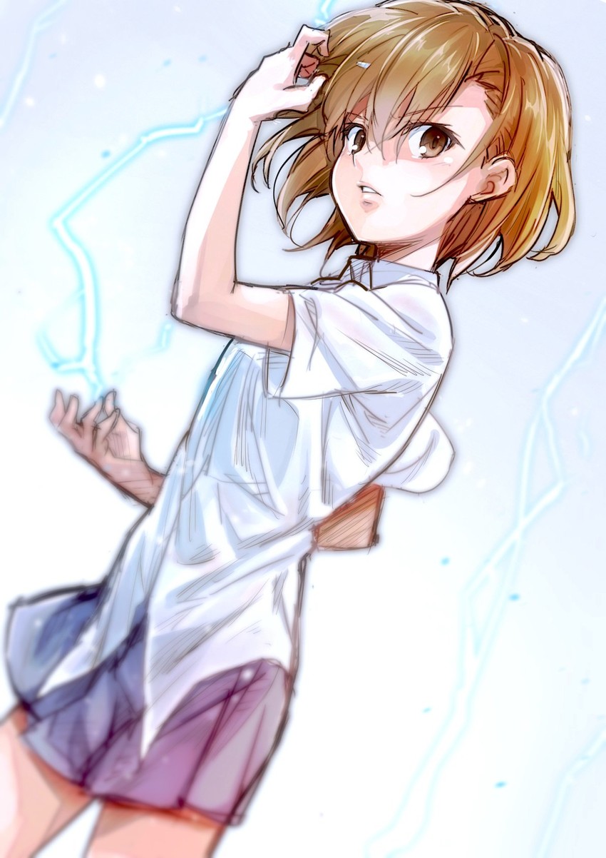 misaka mikoto (toaru majutsu no index and 1 more) drawn by isshi_pyuma