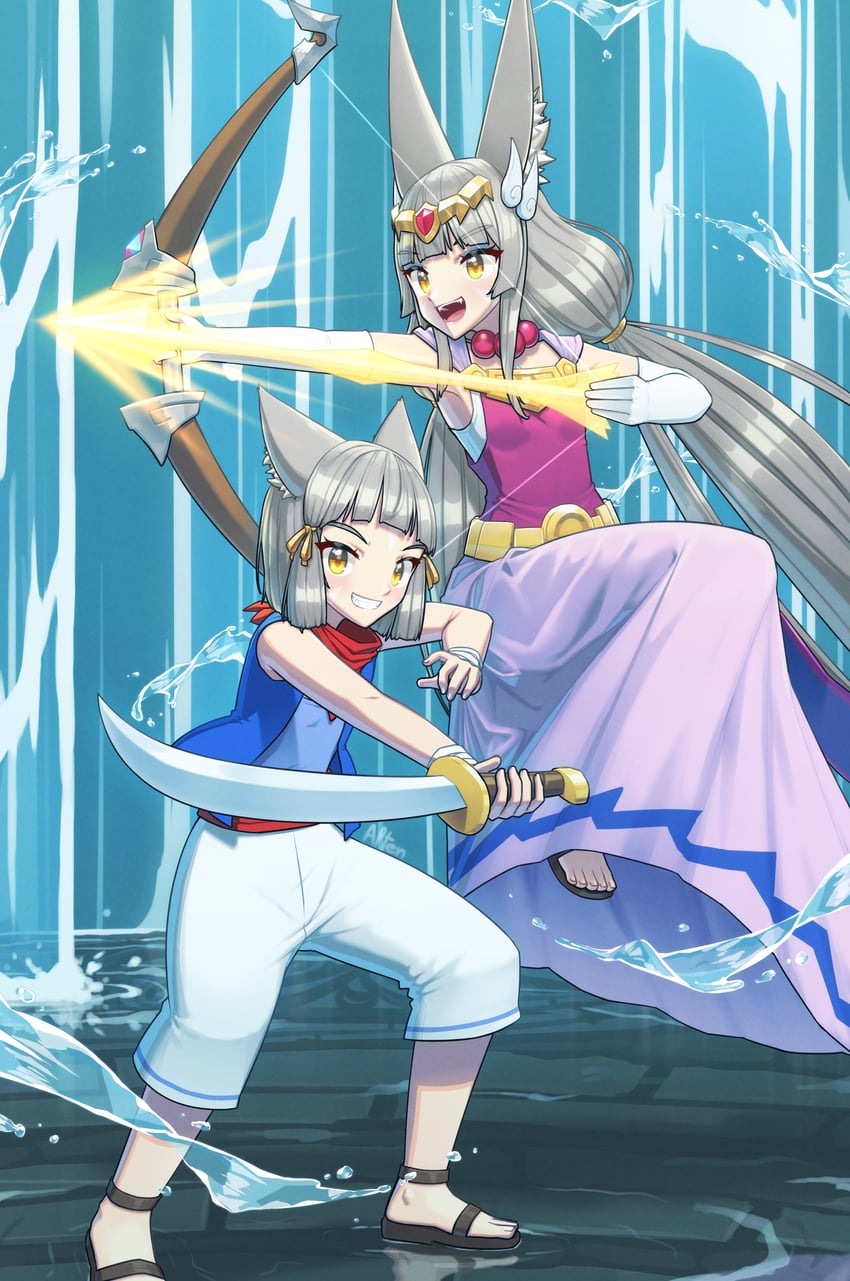 princess zelda, nia, toon zelda, and tetra (the legend of zelda and 3 more) drawn by alten
