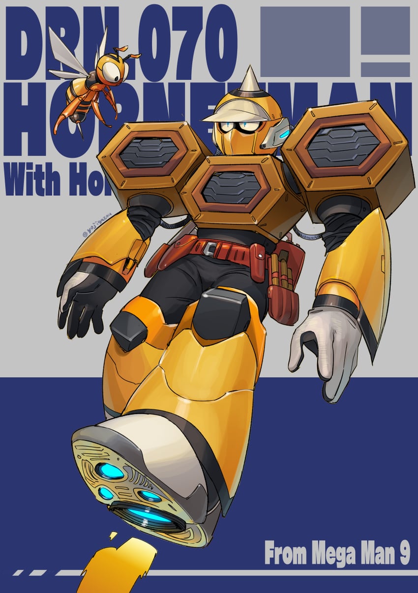 hornet man (mega man and 1 more) drawn by yojio_(2188)