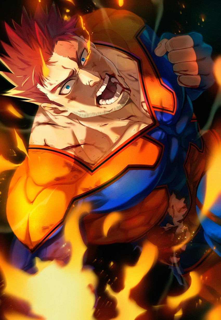 endeavor (boku no hero academia) drawn by bui_(buupopopopopo)