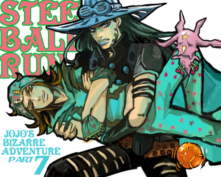 johnny joestar, gyro zeppeli, tusk, and tusk act1 (jojo no kimyou na bouken and 1 more) drawn by bonocho