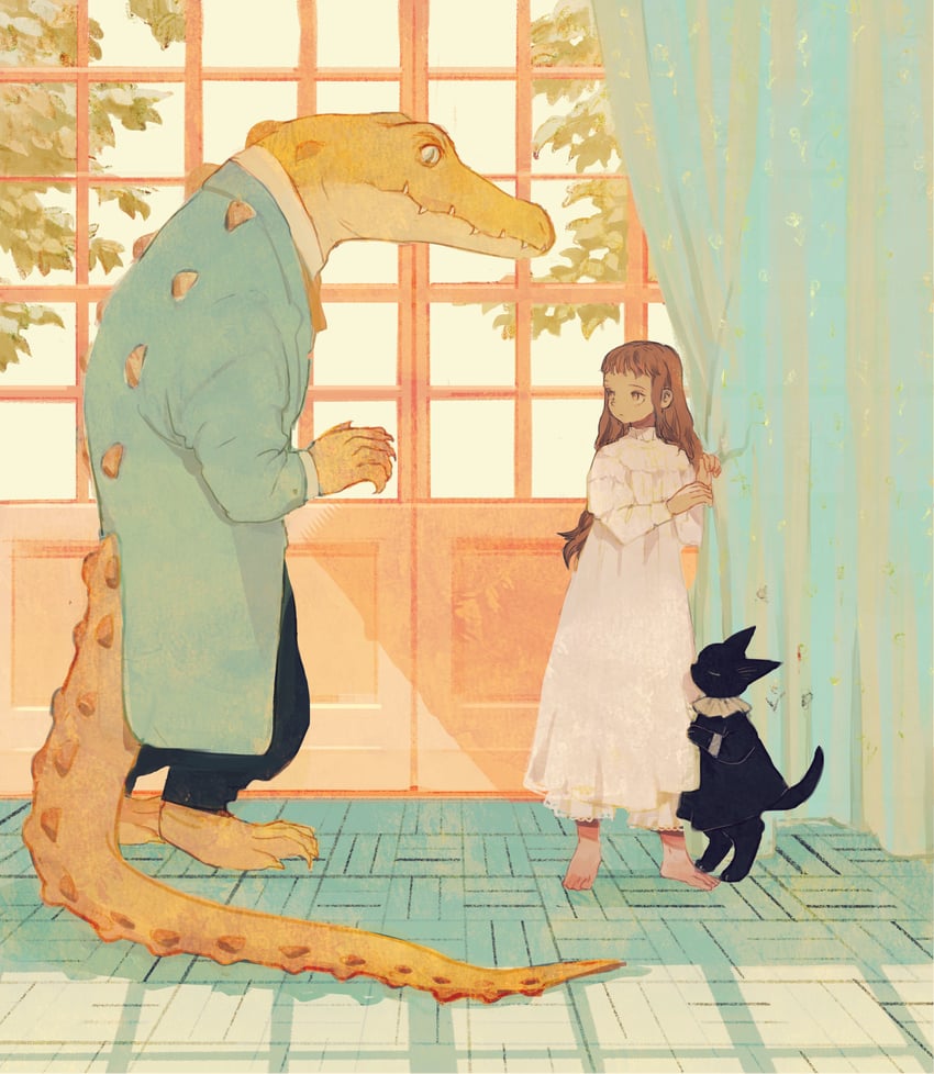 philia ell and croco zigmond (original) drawn by tono_(rt0no)