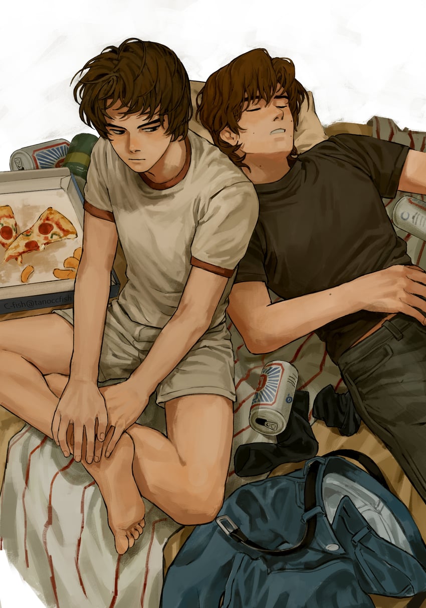 steve harrington and jonathan byers (stranger things) drawn by c-fish