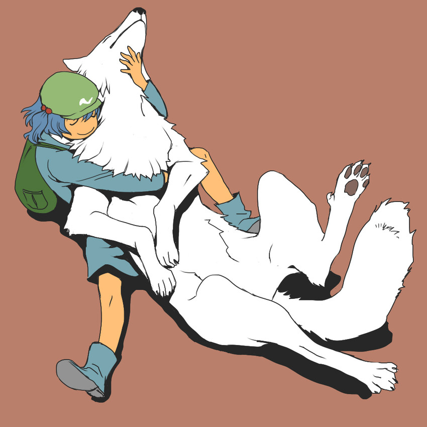 inubashiri momiji and kawashiro nitori (touhou) drawn by onikobe_rin