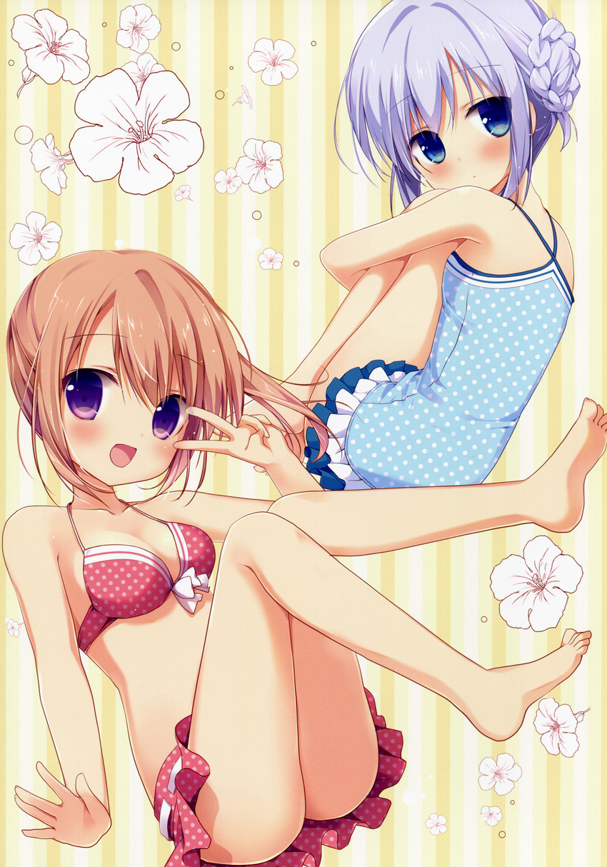 kafuu chino and hoto cocoa (gochuumon wa usagi desu ka?) drawn by miyasaka_naco