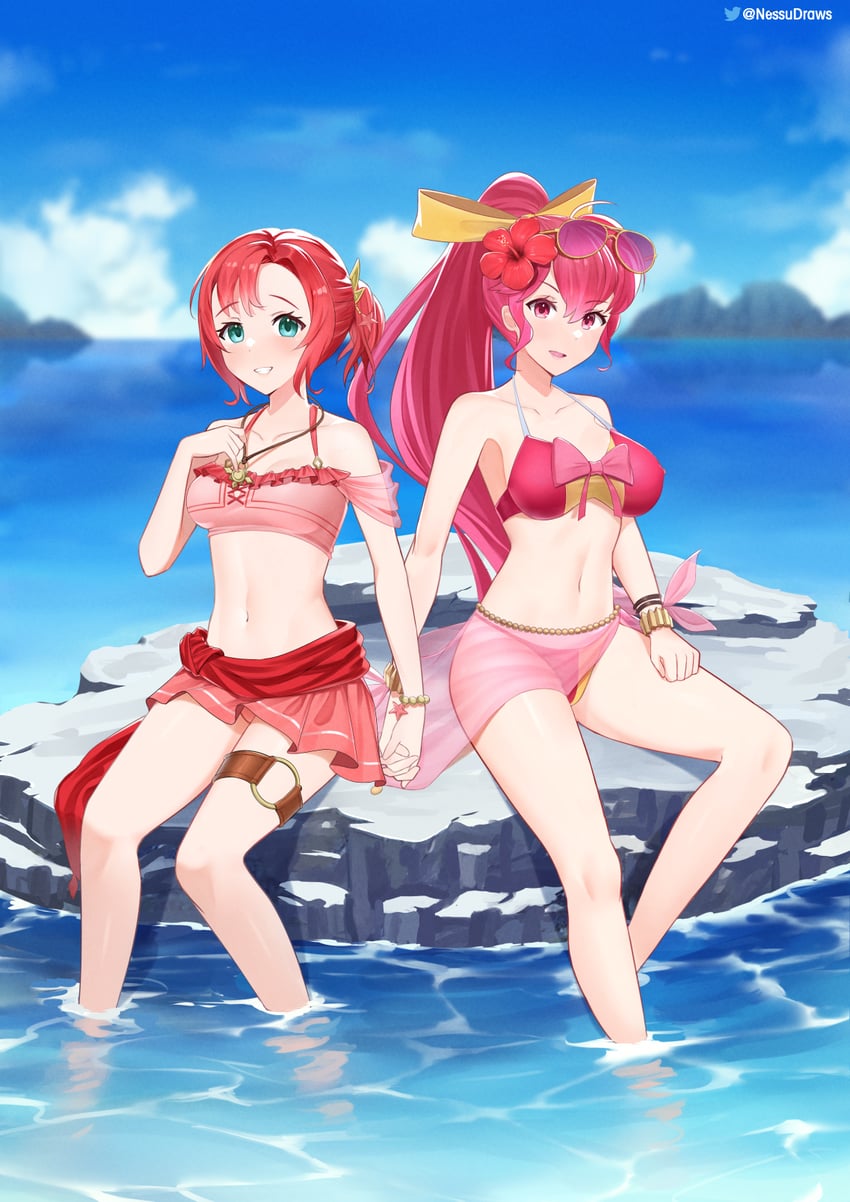 phina and norne (fire emblem and 3 more) drawn by nessu_(nnn07897)