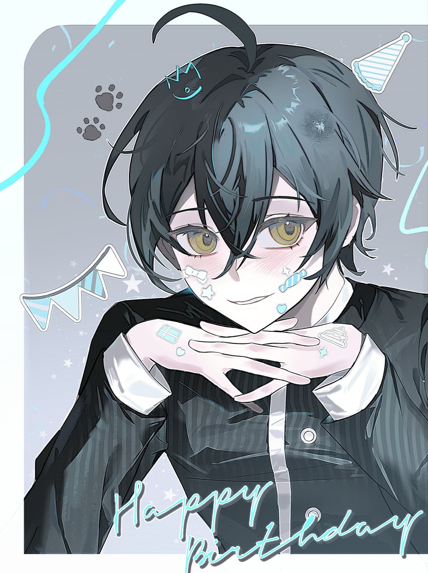 saihara shuichi (danganronpa and 1 more) drawn by kagekooo