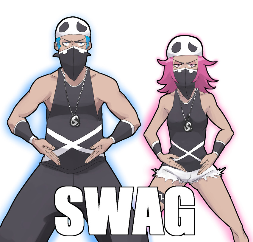 team skull grunt (pokemon and 1 more) drawn by reze_(rewindze)