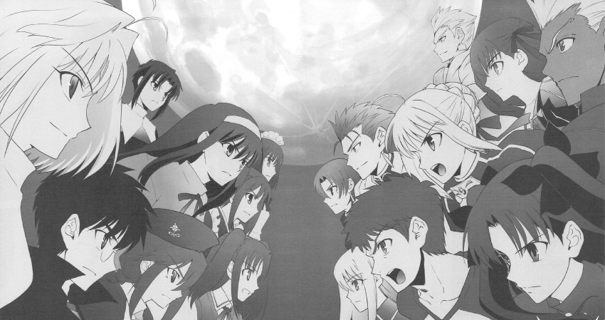 artoria pendragon, saber, tohsaka rin, illyasviel von einzbern, gilgamesh, and 14 more (fate and 3 more) drawn by shirotsumekusa