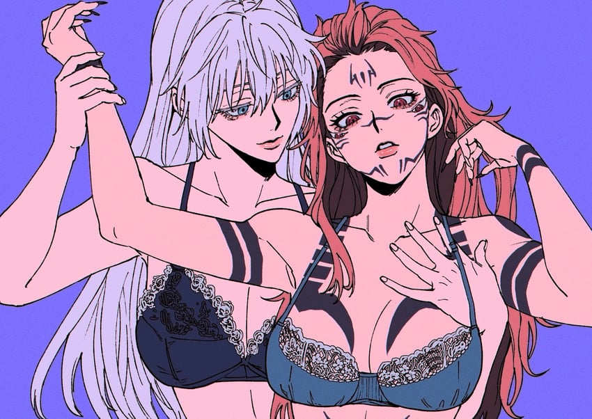 gojou satoru and ryoumen sukuna (jujutsu kaisen) drawn by mesuki_peropero