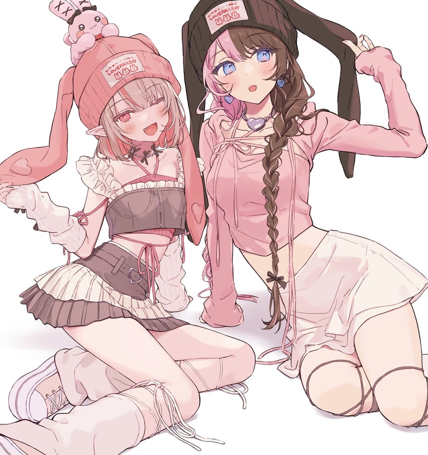 makaino ririmu and tachibana hinano (nijisanji and 2 more) drawn by ashita_kura