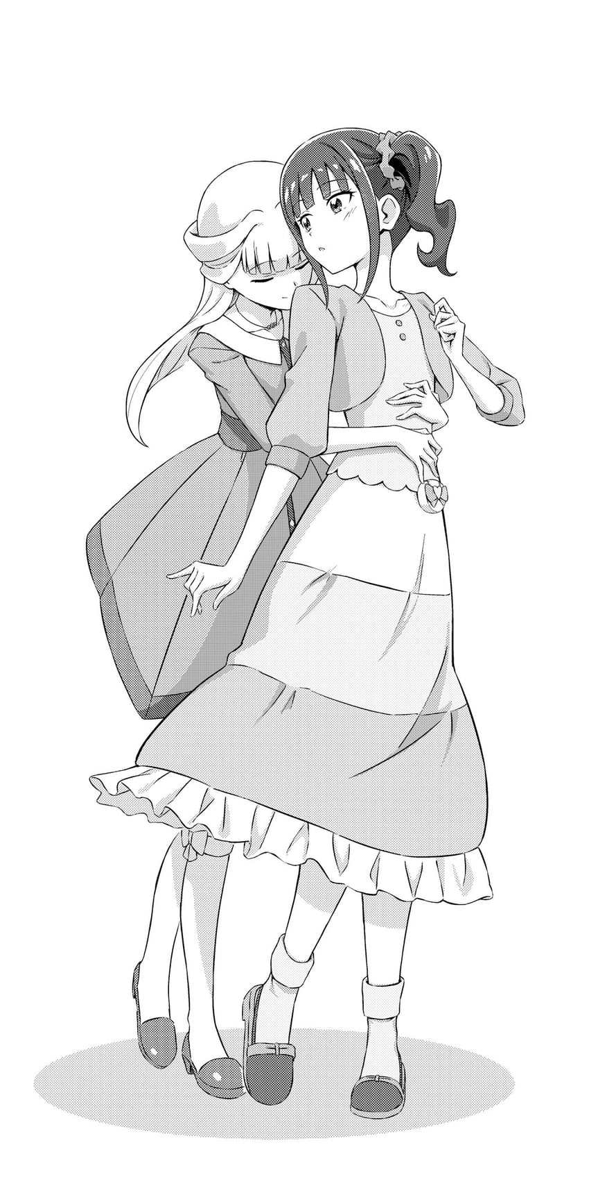 nekoyashiki yuki and nekoyashiki mayu (precure and 1 more) drawn by nuenue