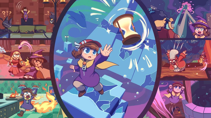 hat kid, mustache girl, mafia, mafia boss, and dj grooves (a hat in time) drawn by fmoptimist