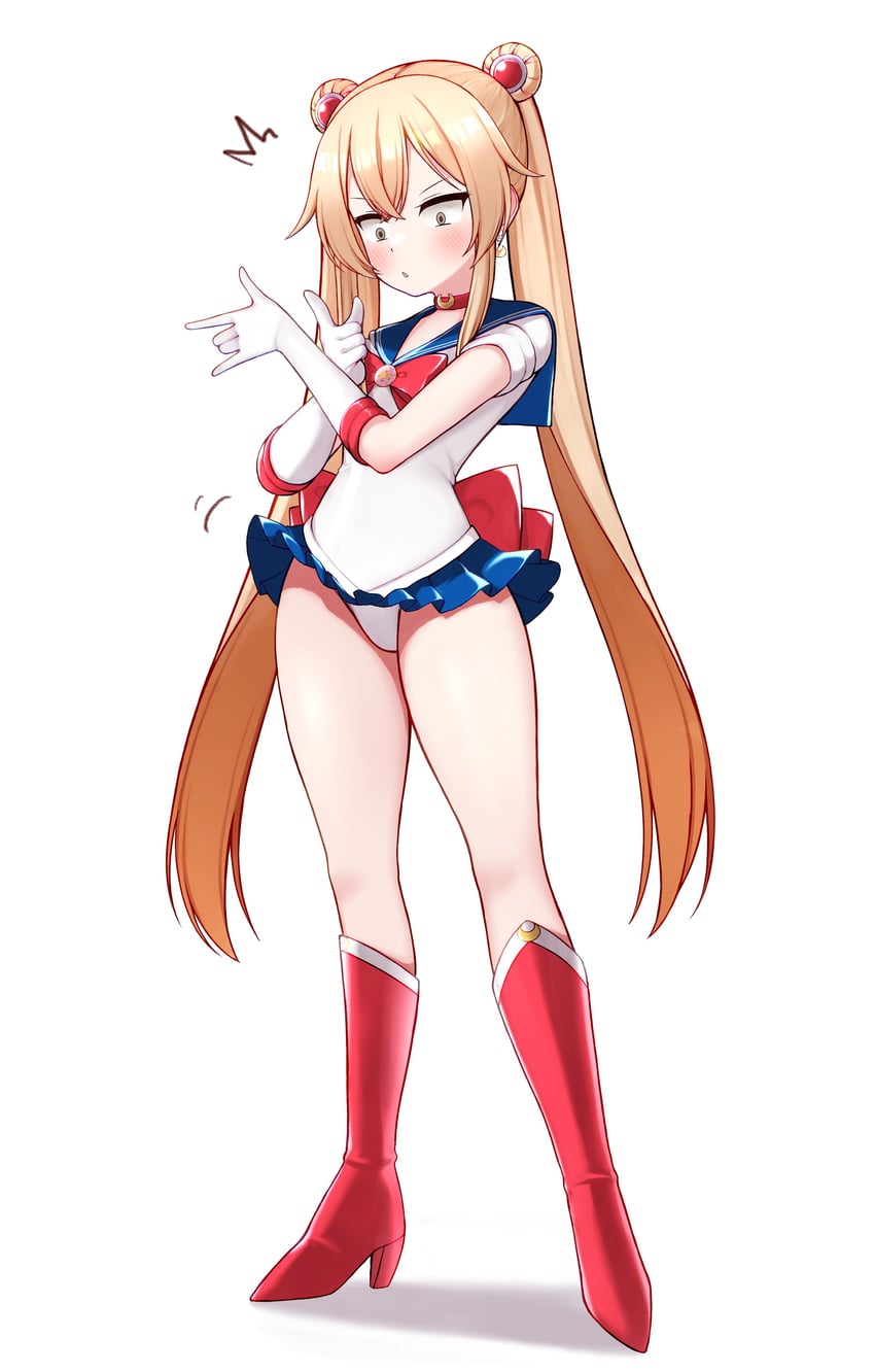 shimakaze and sailor moon (kantai collection and 1 more) drawn by tiemu_(man190)
