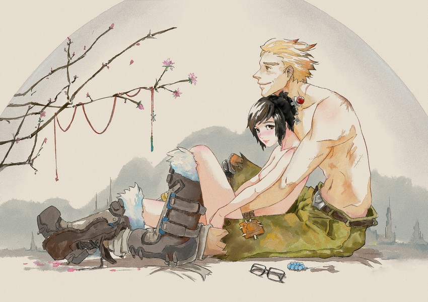 mei and junkrat (overwatch and 1 more) drawn by xiao_qigai_luoke