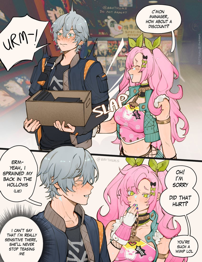 wise and nicole demara (zenless zone zero) drawn by moji00x00x