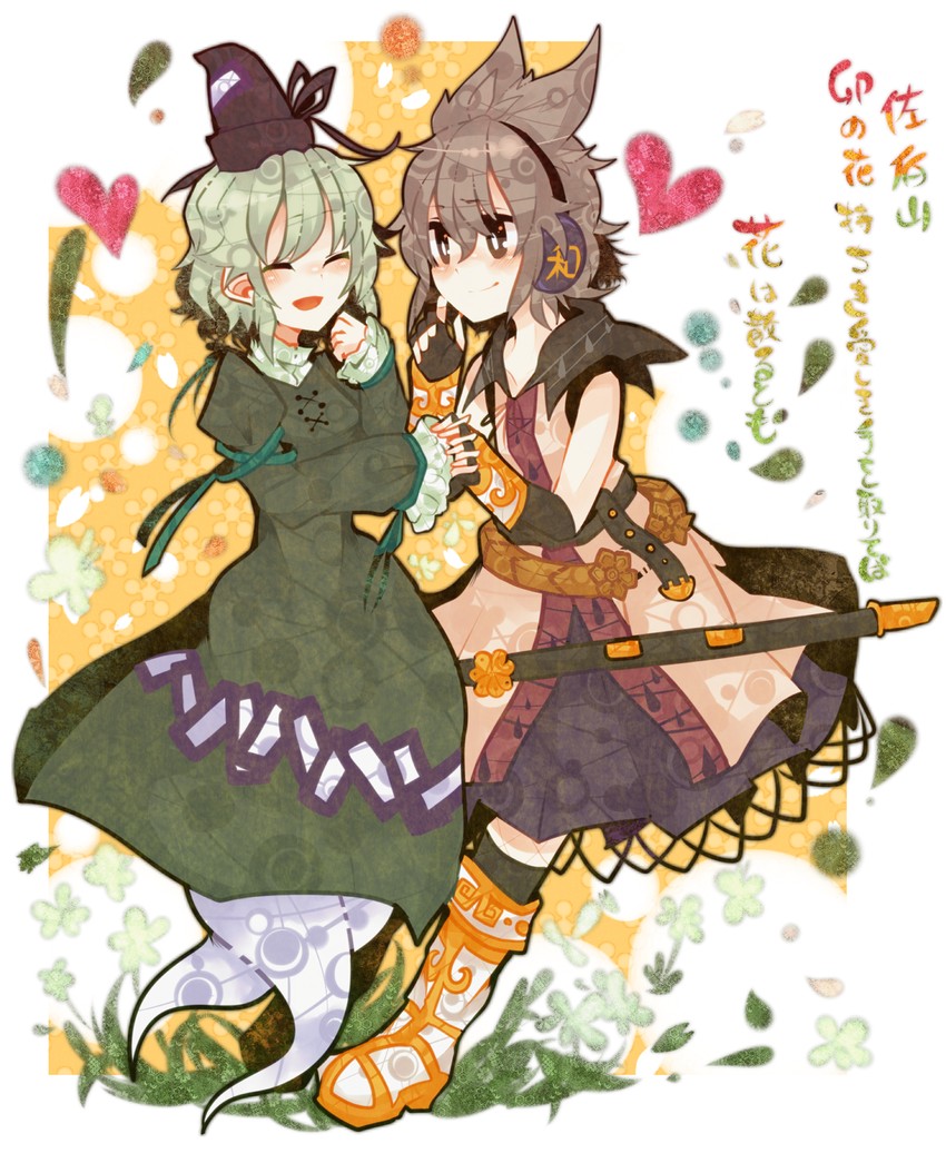 toyosatomimi no miko and soga no tojiko (touhou) drawn by itomugi-kun