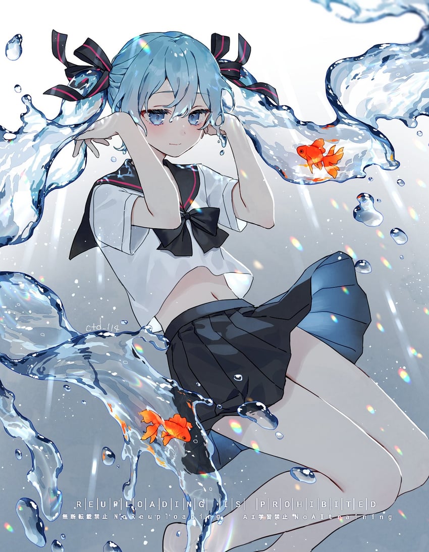 hatsune miku and bottle miku (vocaloid) drawn by ctd_114