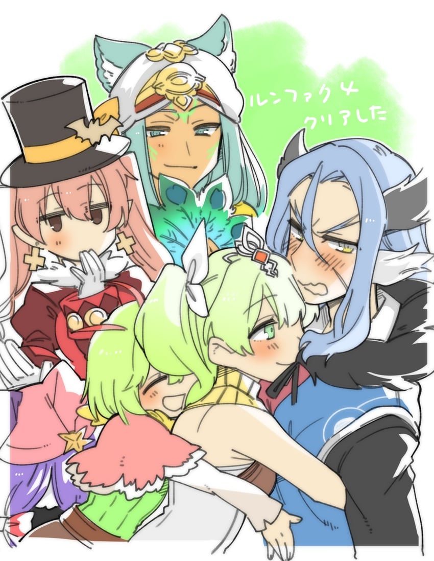 frey, dolce, kohaku, pico, leon, and 1 more (rune factory and 1 more) drawn by higaragi