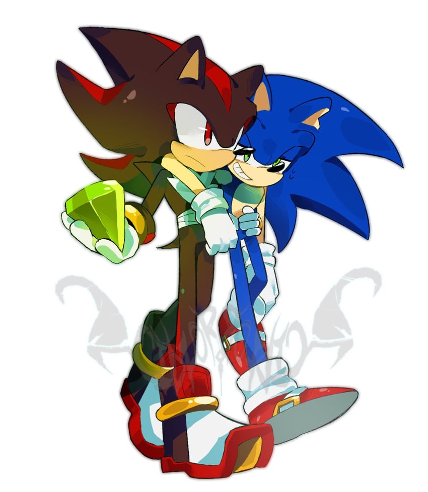 sonic the hedgehog and shadow the hedgehog (sonic) drawn by acidki6