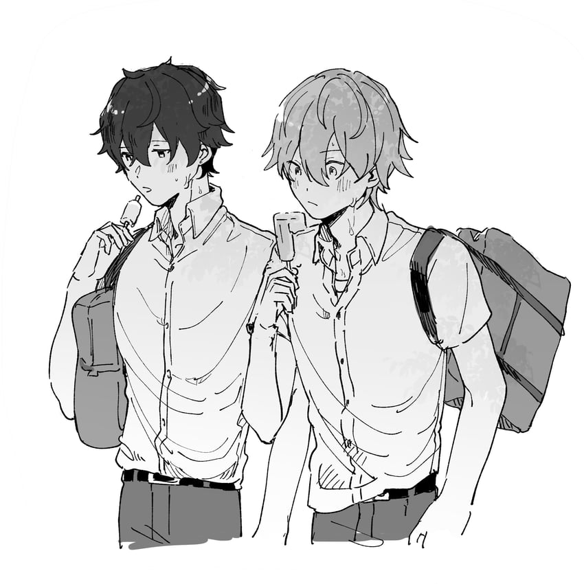 trailblazer, caelus, and dan heng (honkai and 1 more) drawn by kino_mgmg