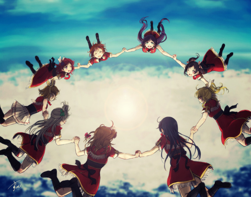 nishikino maki, tojo nozomi, sonoda umi, yazawa nico, ayase eli, and 4 more (love live! and 1 more) drawn by suito