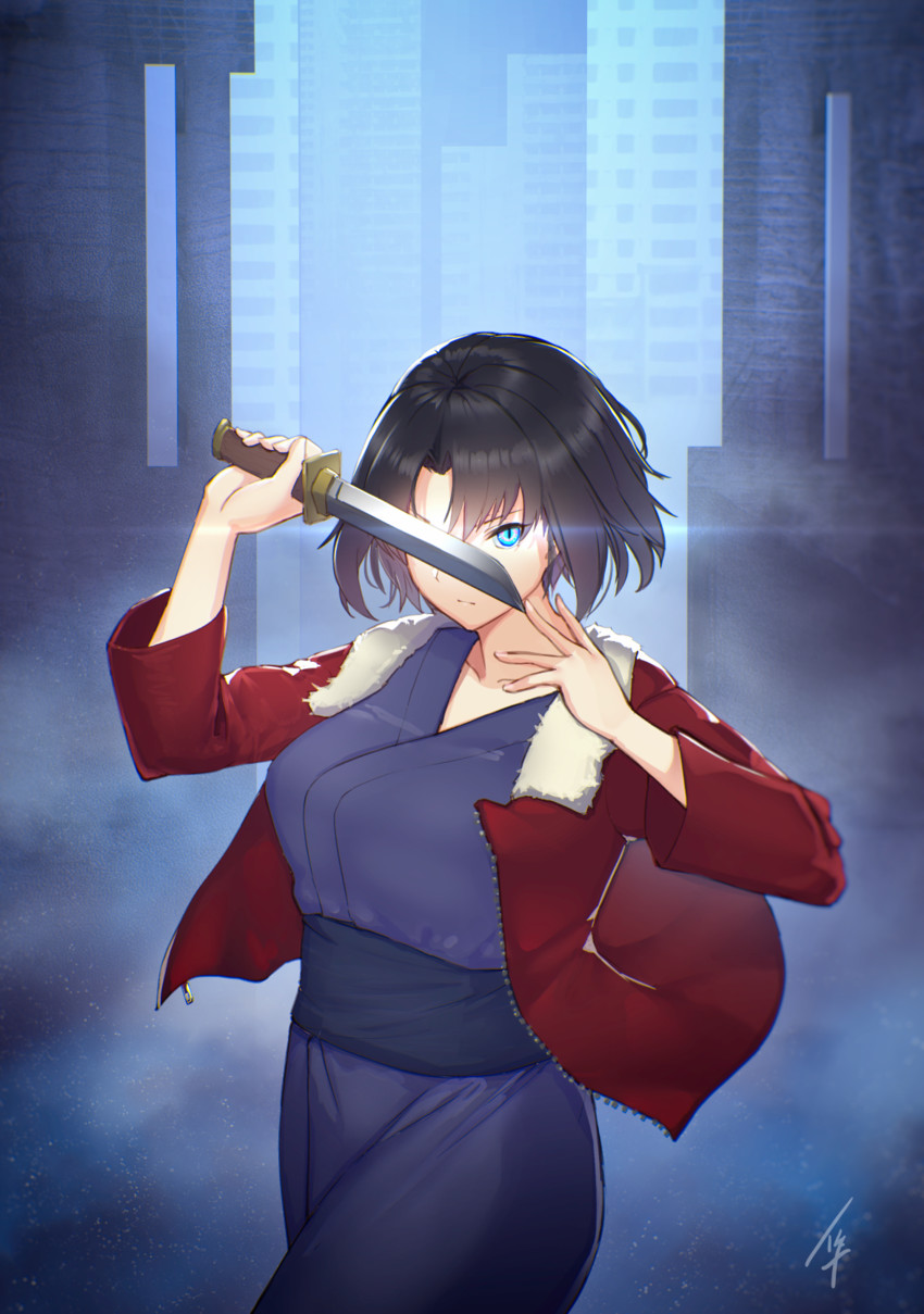 ryougi shiki (kara no kyoukai) drawn by hayabusa_(vert_320)