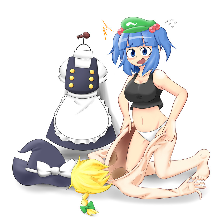 kirisame marisa and kawashiro nitori (touhou) drawn by nikuma_(kenn66)