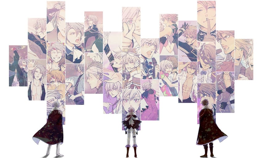 kujou tenn, yaotome gaku, and tsunashi ryuunosuke (idolish7) drawn by en_i7