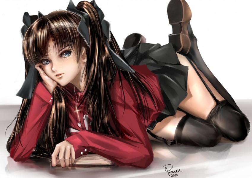 tohsaka rin (fate and 1 more) drawn by rx?