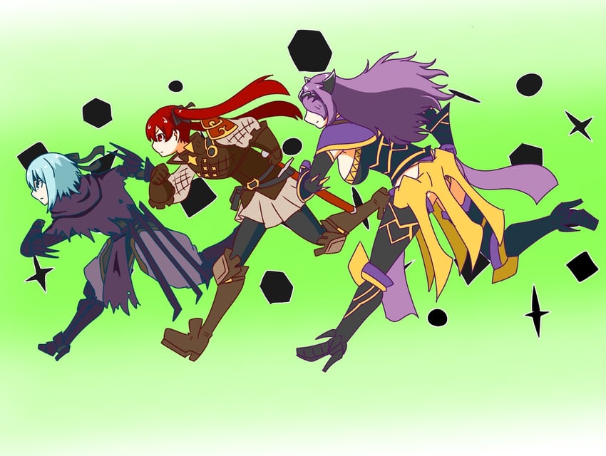 camilla, selena, and beruka (fire emblem and 3 more) drawn by demensionalrobo