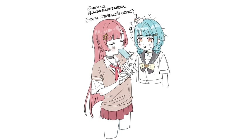 nekota tsuna and shiranami ramune (vspo!) drawn by hanada_ten