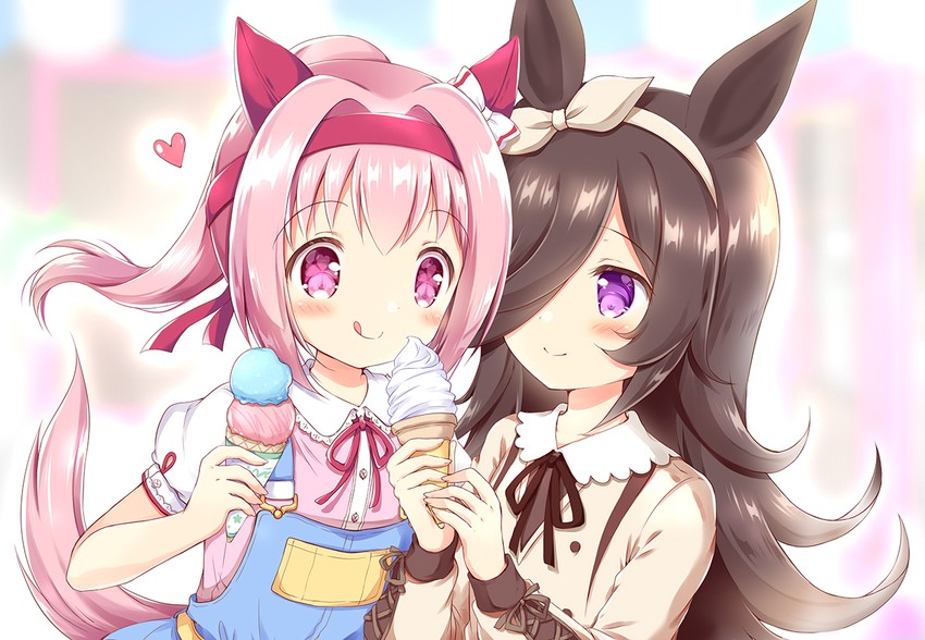rice shower and haru urara (umamusume) drawn by nanase_miori