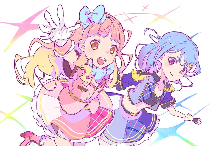 yuki aine and minato mio (aikatsu! and 1 more) drawn by shiontaso