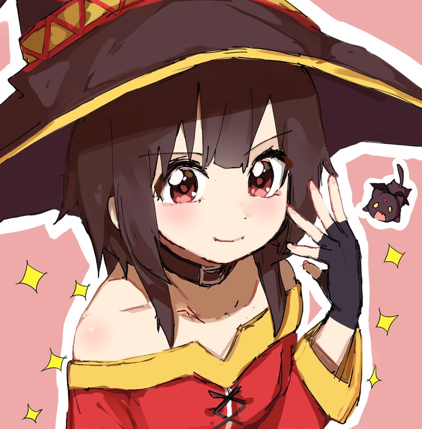 megumin and chomusuke (kono subarashii sekai ni shukufuku wo!) drawn by yookan