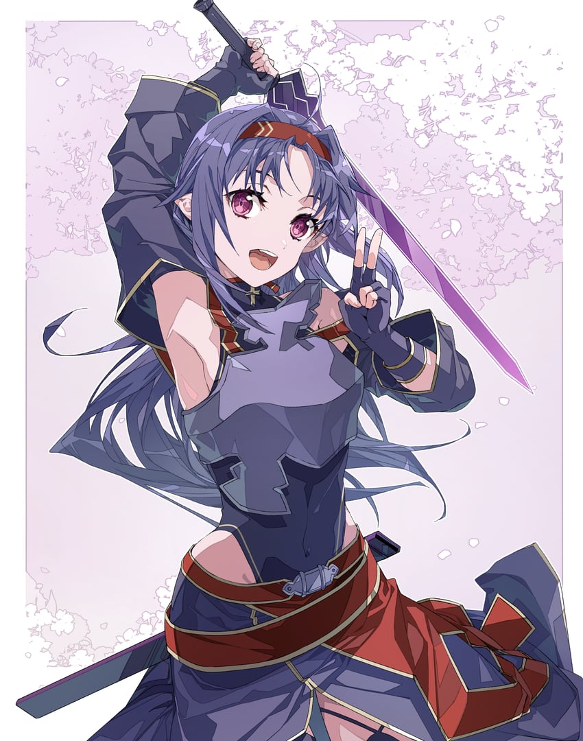 yuuki (sword art online) drawn by yoru_kiri