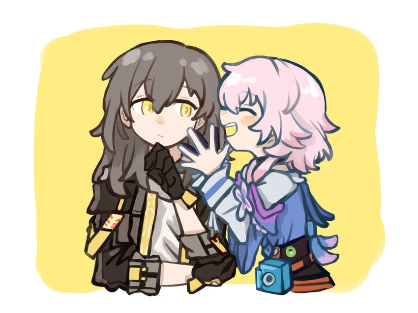 trailblazer, stelle, and march 7th (honkai and 1 more) drawn by haojbleng