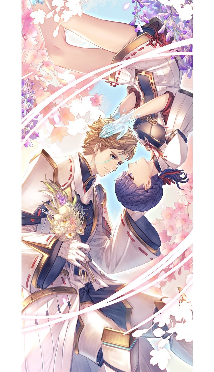 isurd and nimue (xenoblade chronicles and 1 more) drawn by jeekyl_sur