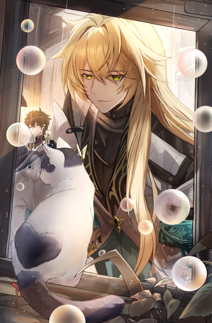dan heng and luocha (honkai and 1 more) drawn by kaji_zarame