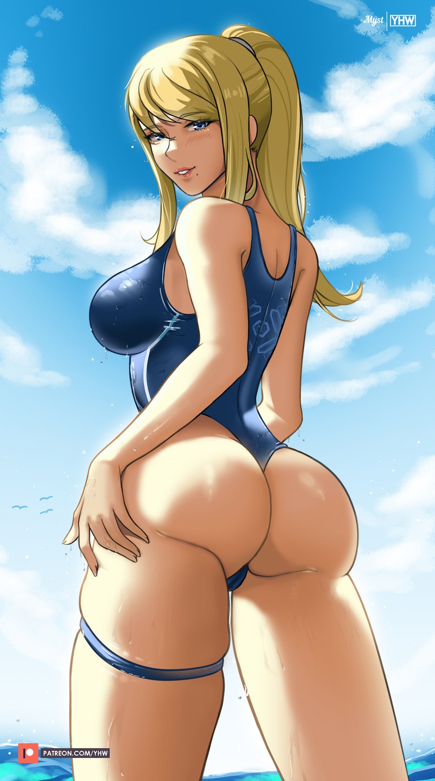 samus aran (metroid and 1 more) drawn by mystyhw